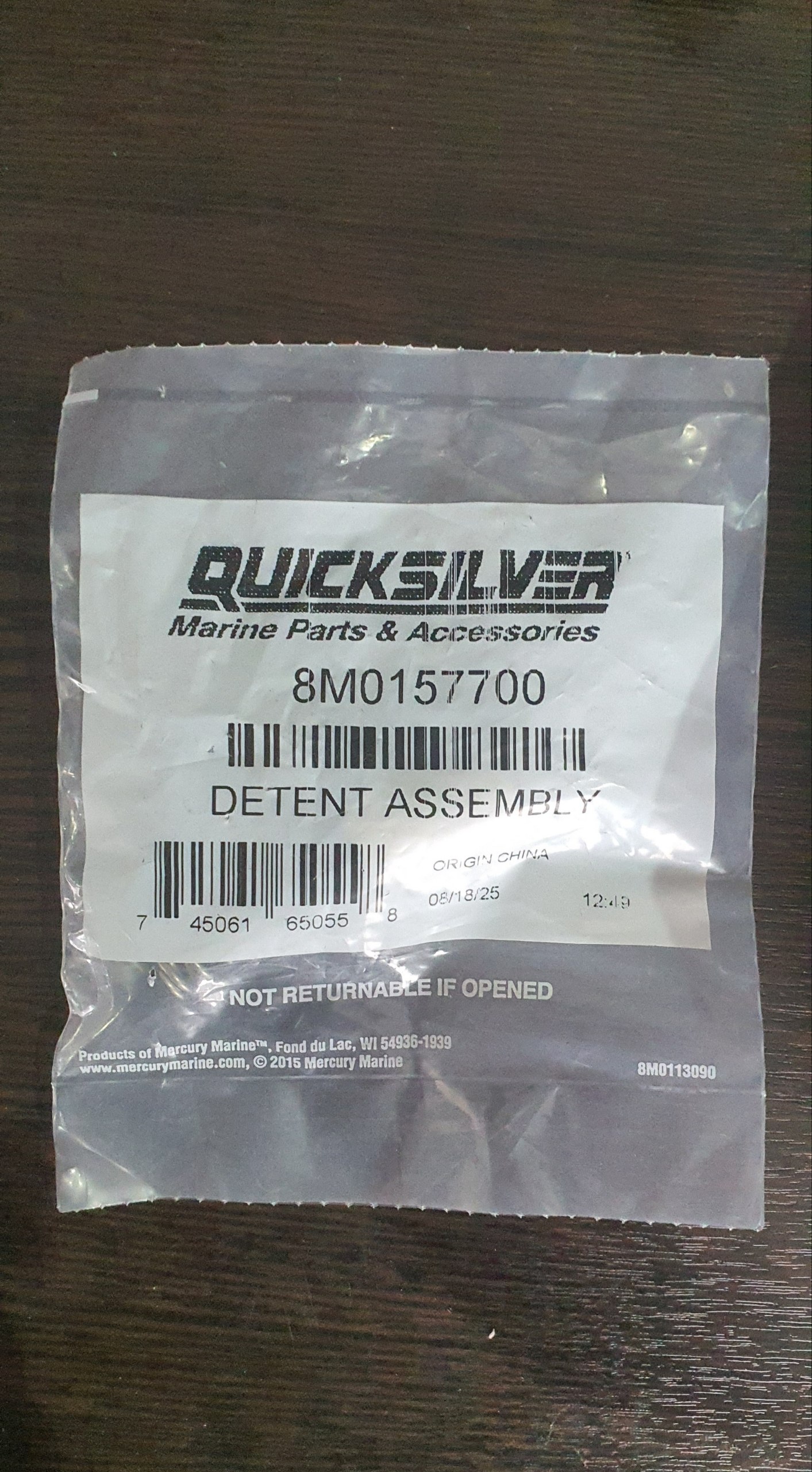 Фиксатор в сборе Mercruiser 8M0157700 Quicksilver