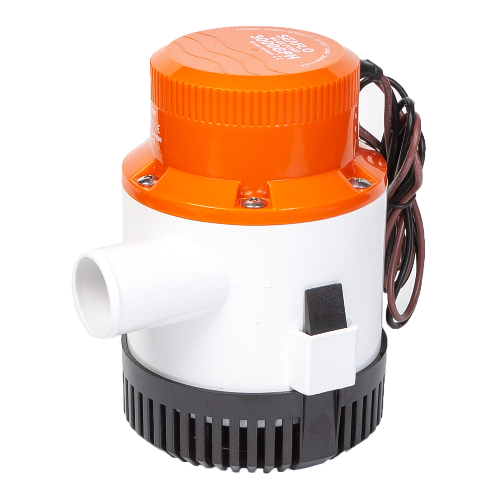 Помпа трюмная, 12V 3000 галлон/час, патрубок 40 мм