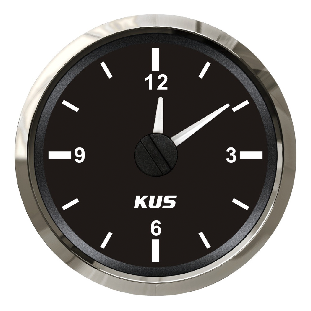 Часы судовые KUS Ободок - S.S.316 с черным циферблатом