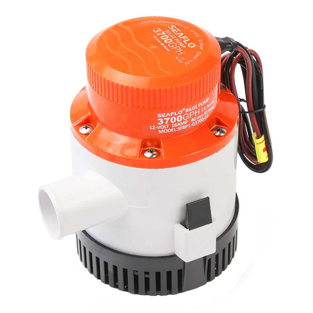Помпа трюмная, 12V 3700 галлон/час, патрубок 40 мм