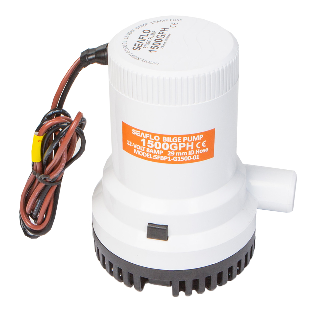 Помпа трюмная 12V 1500 галлон/час, патрубок 29 мм