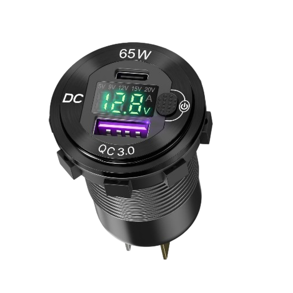 Разъем Skipper USB  QC3.0, USB PD 65Вт