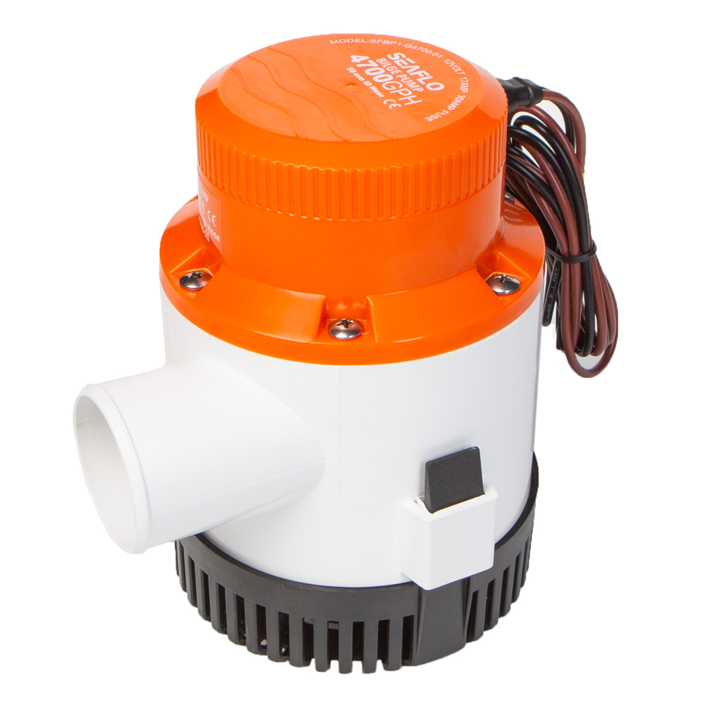 Помпа трюмная, 12V 4700 галлон/час, патрубок 50 мм
